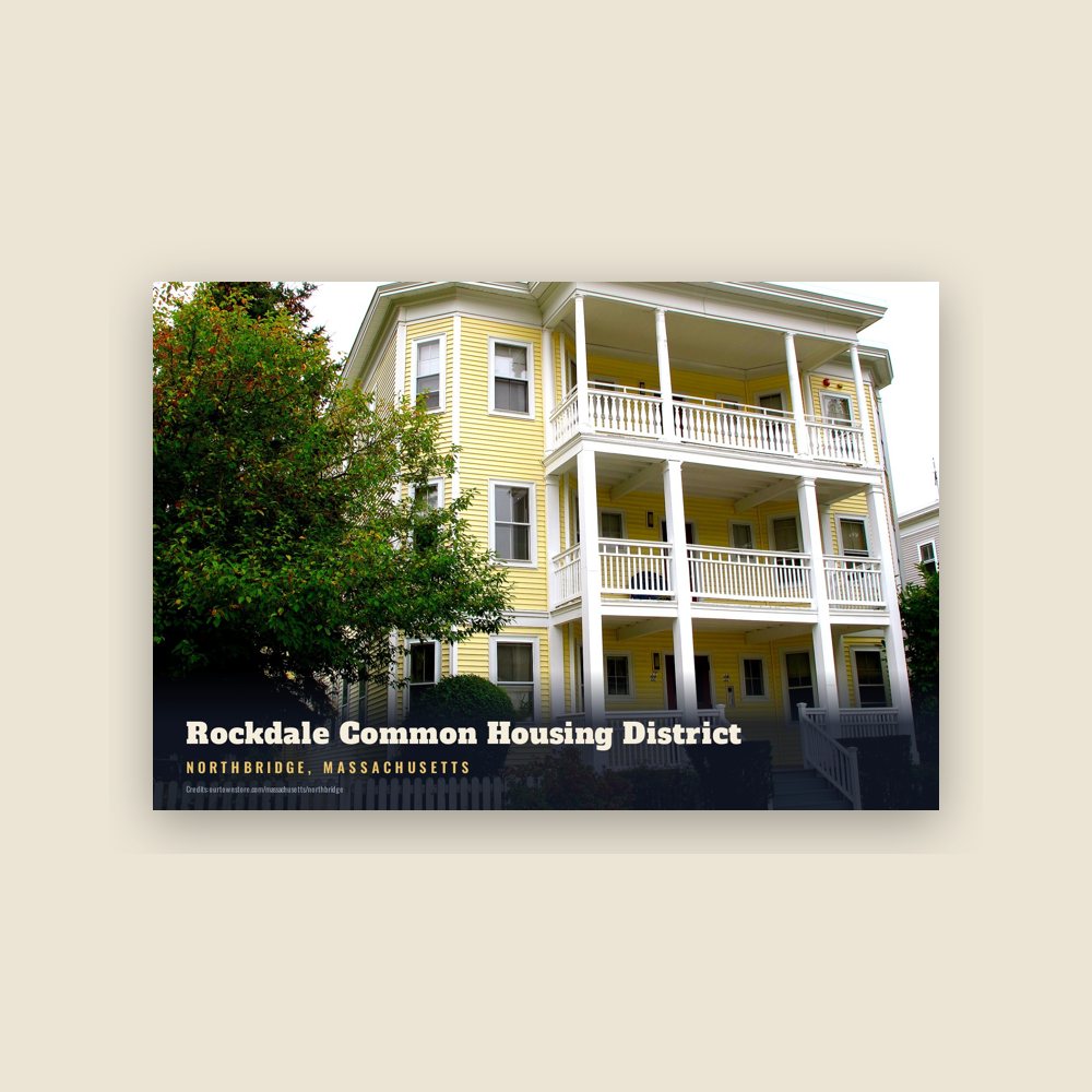 Northbridge Rockdale Common Housing District Postcard