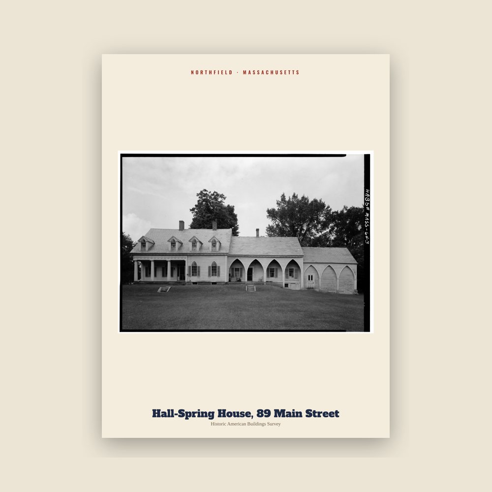 Northfield Hall-Spring House, 89 Main Street Archive Print