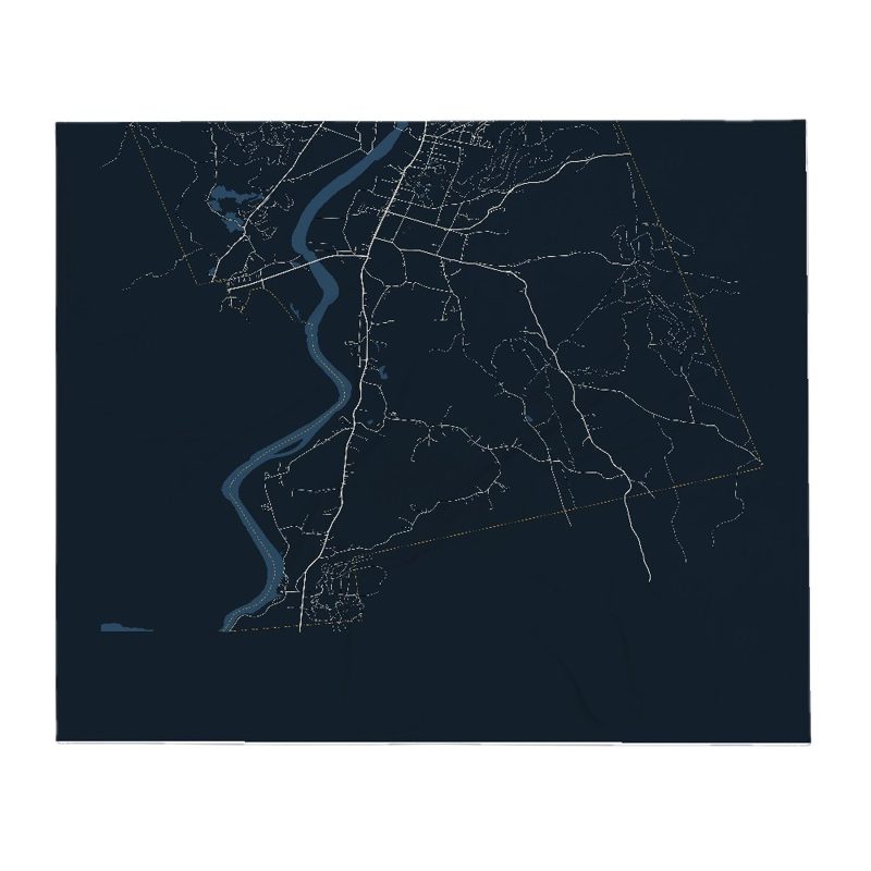 Northfield Street Map Throw Blanket