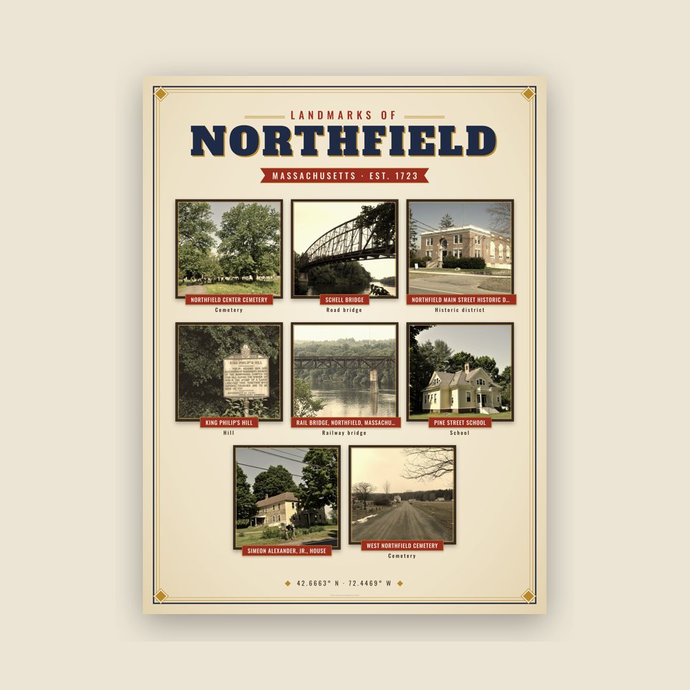 Northfield Landmarks Photo Poster
