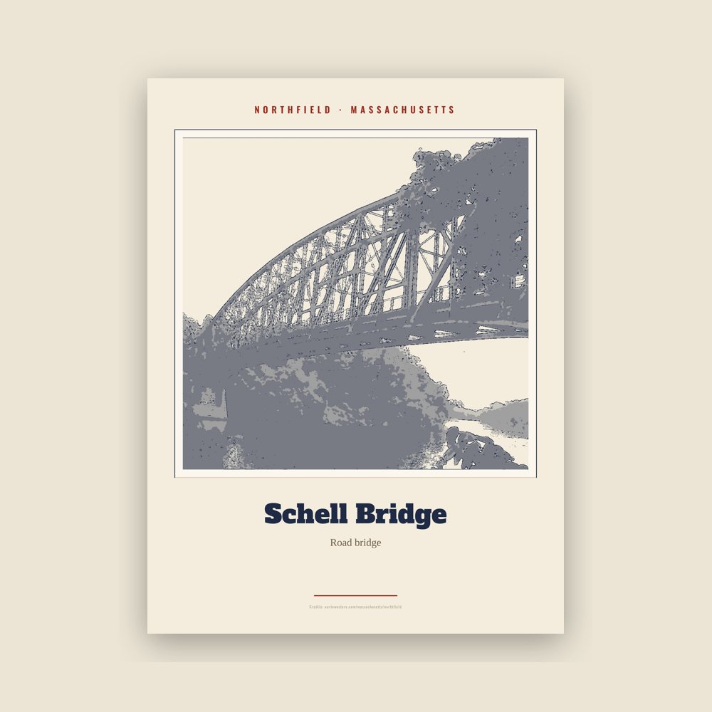 Northfield Schell Bridge Landmark Print