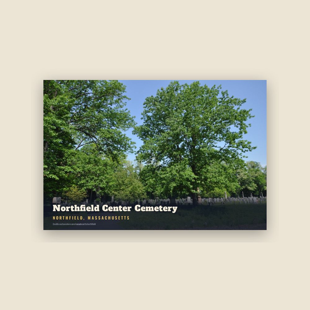 Northfield Northfield Center Cemetery Postcard