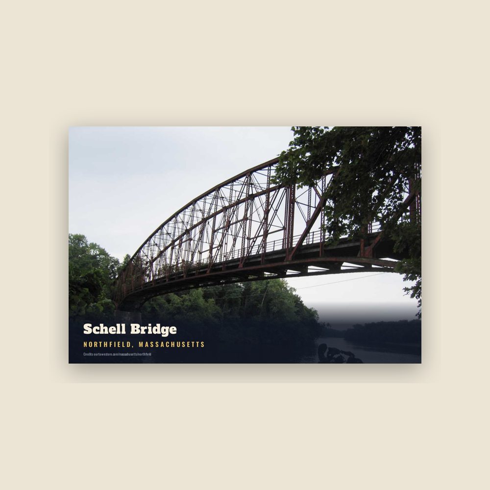 Northfield Schell Bridge Postcard