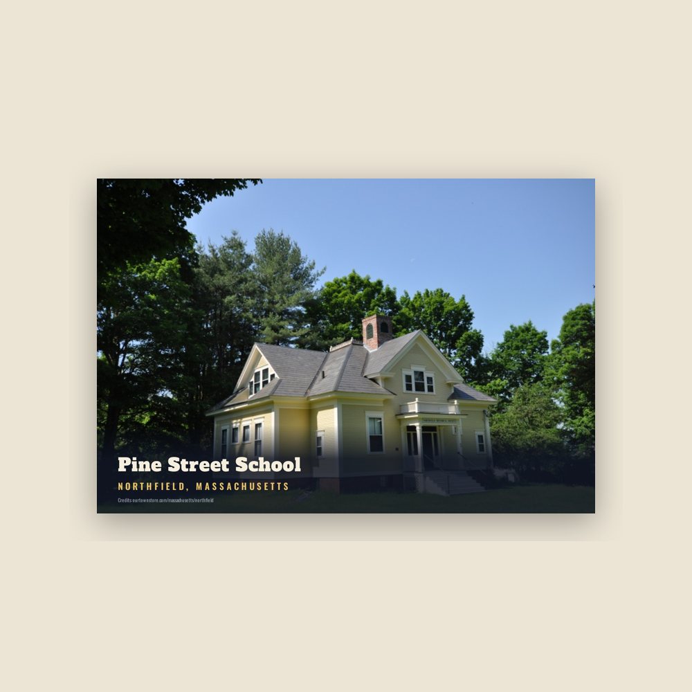 Northfield Pine Street School Postcard