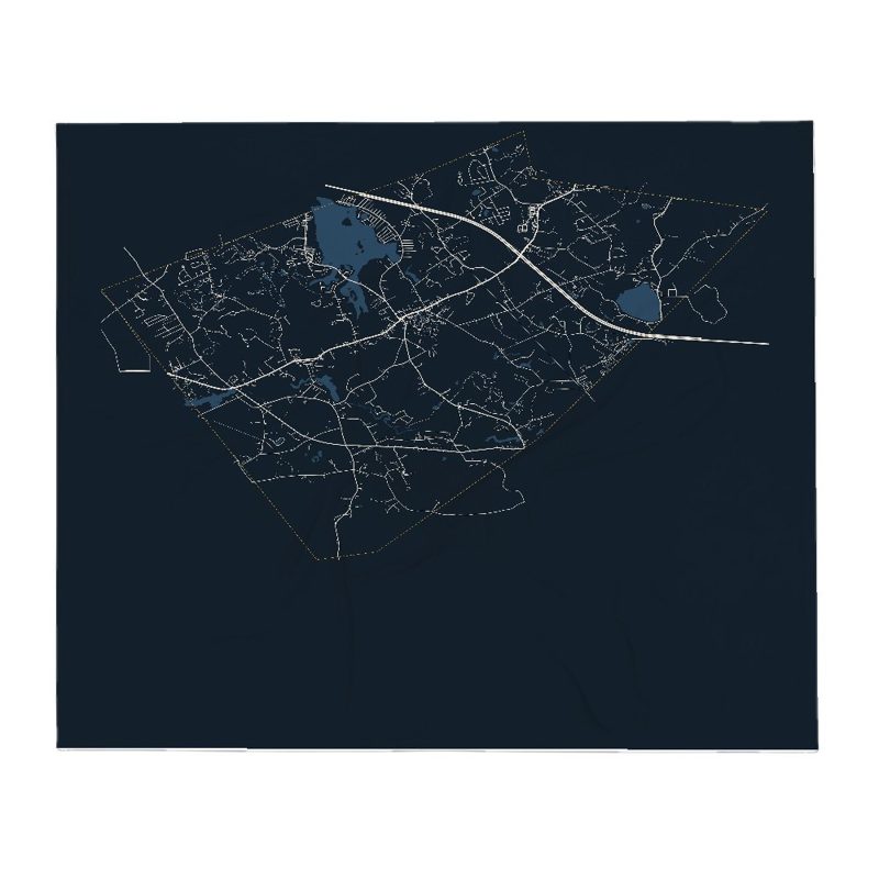 Norton Street Map Throw Blanket