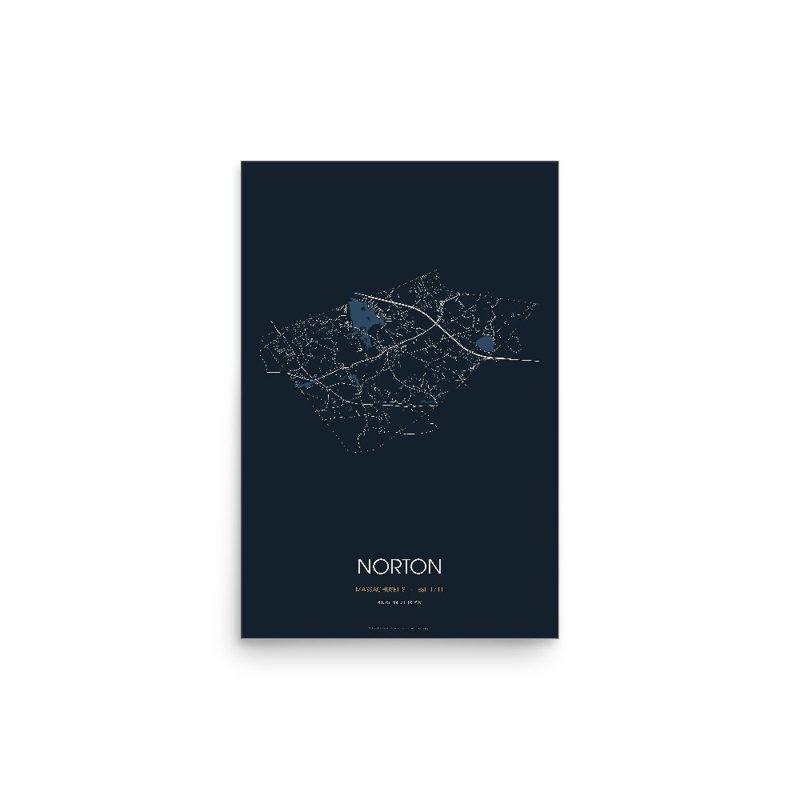 Norton Street Map Poster · Midnight