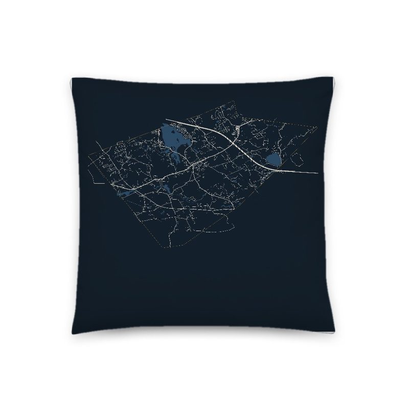 Norton Map Throw Pillow