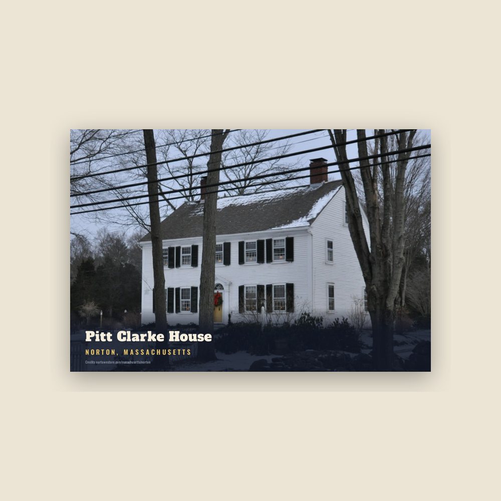 Norton Pitt Clarke House Postcard