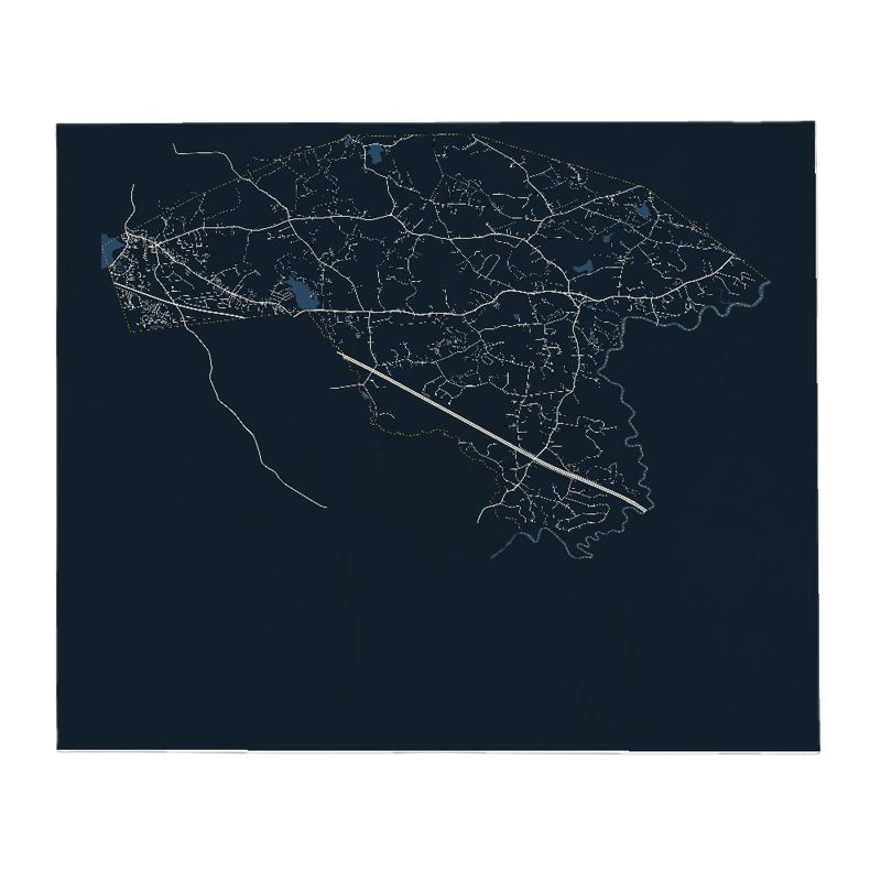 Norwell Street Map Throw Blanket