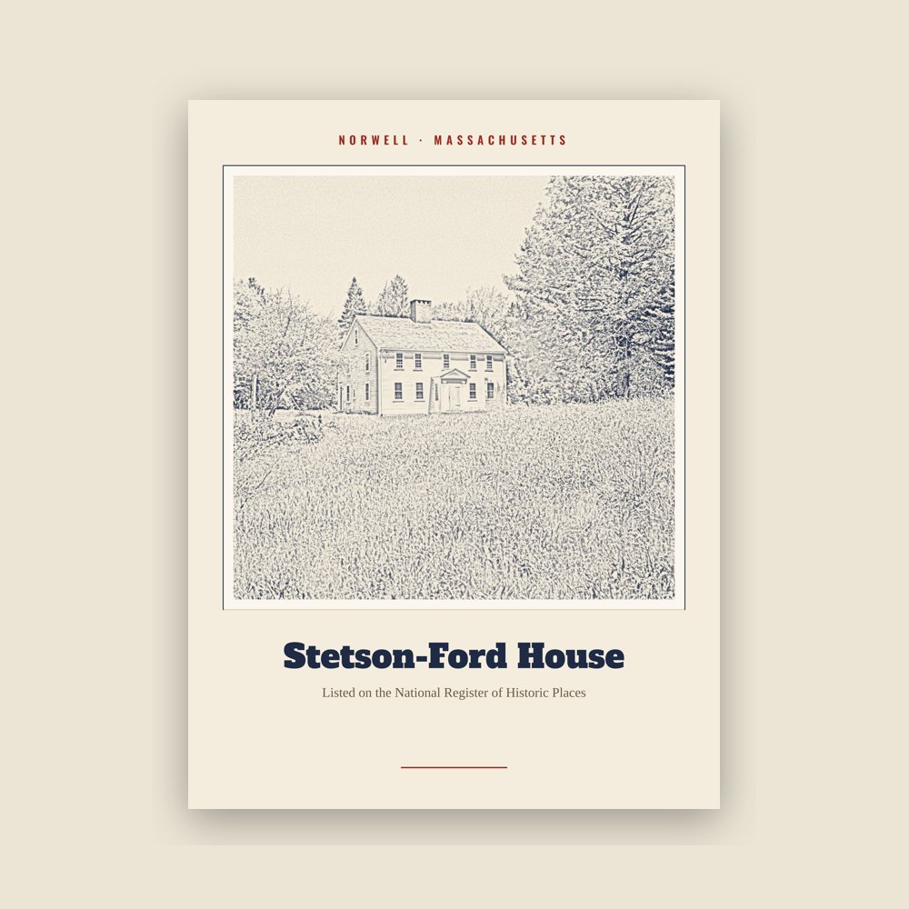 Norwell Stetson-Ford House Landmark Print