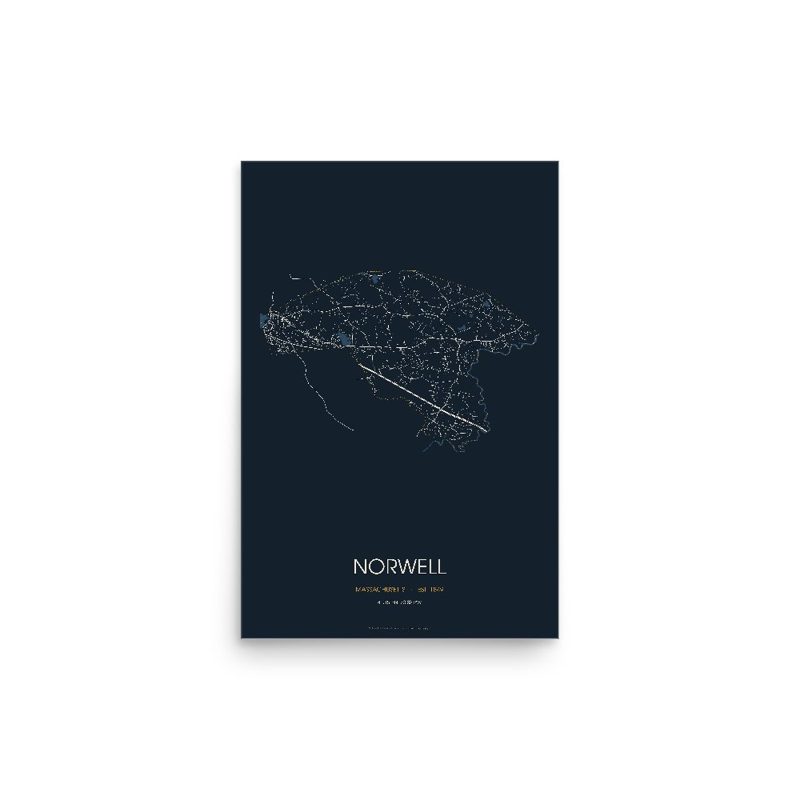 Norwell Street Map Poster · Midnight
