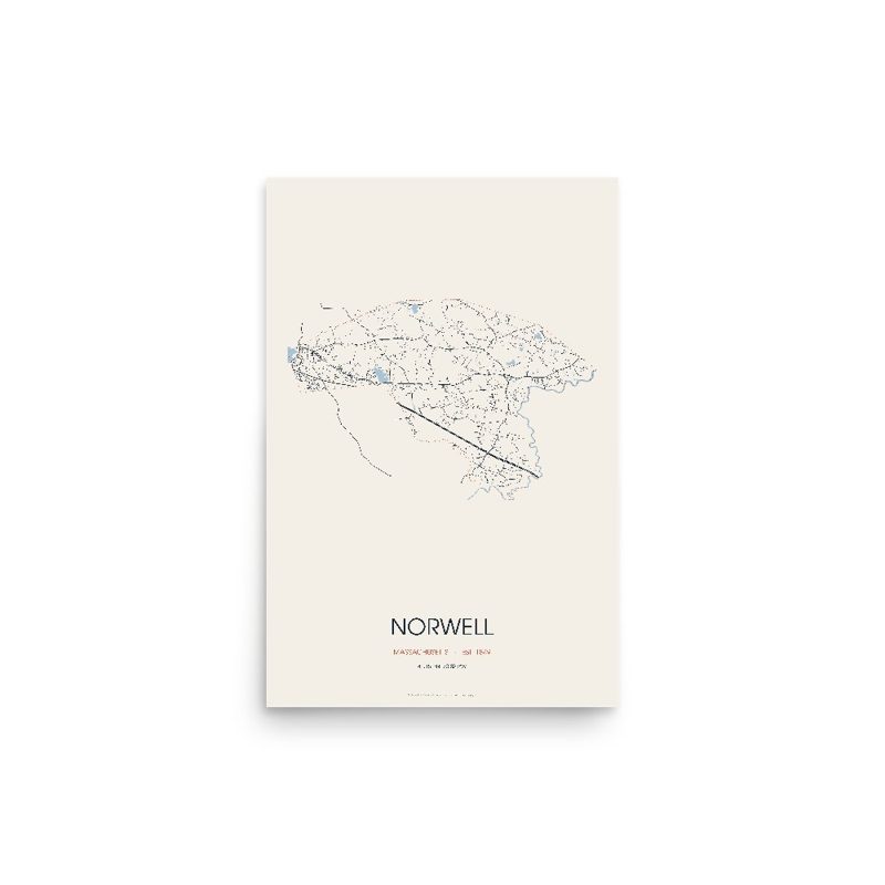 Norwell Street Map Poster · Linen