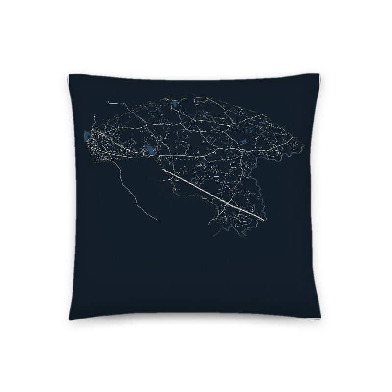 Norwell Map Throw Pillow