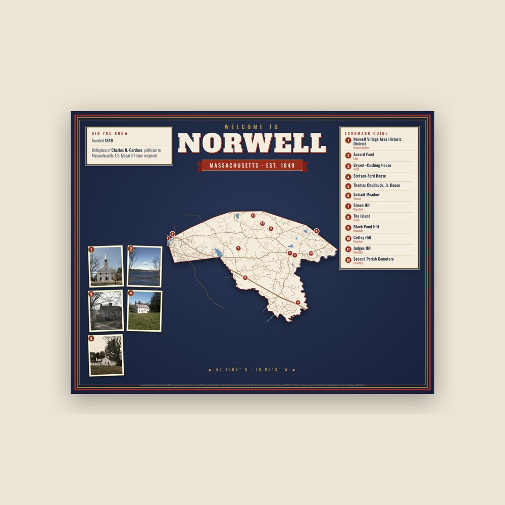 Norwell Map Placemat