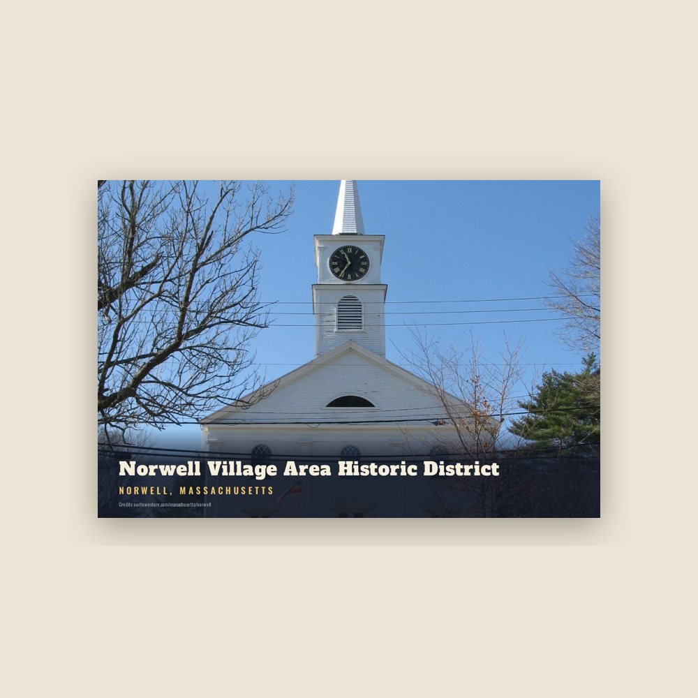 Norwell Norwell Village Area Historic District Postcard
