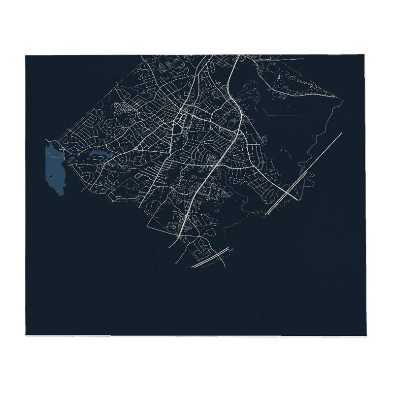 Norwood Street Map Throw Blanket