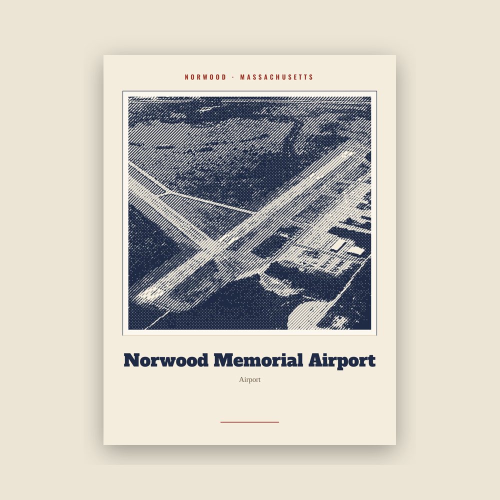 Norwood Norwood Memorial Airport Landmark Print