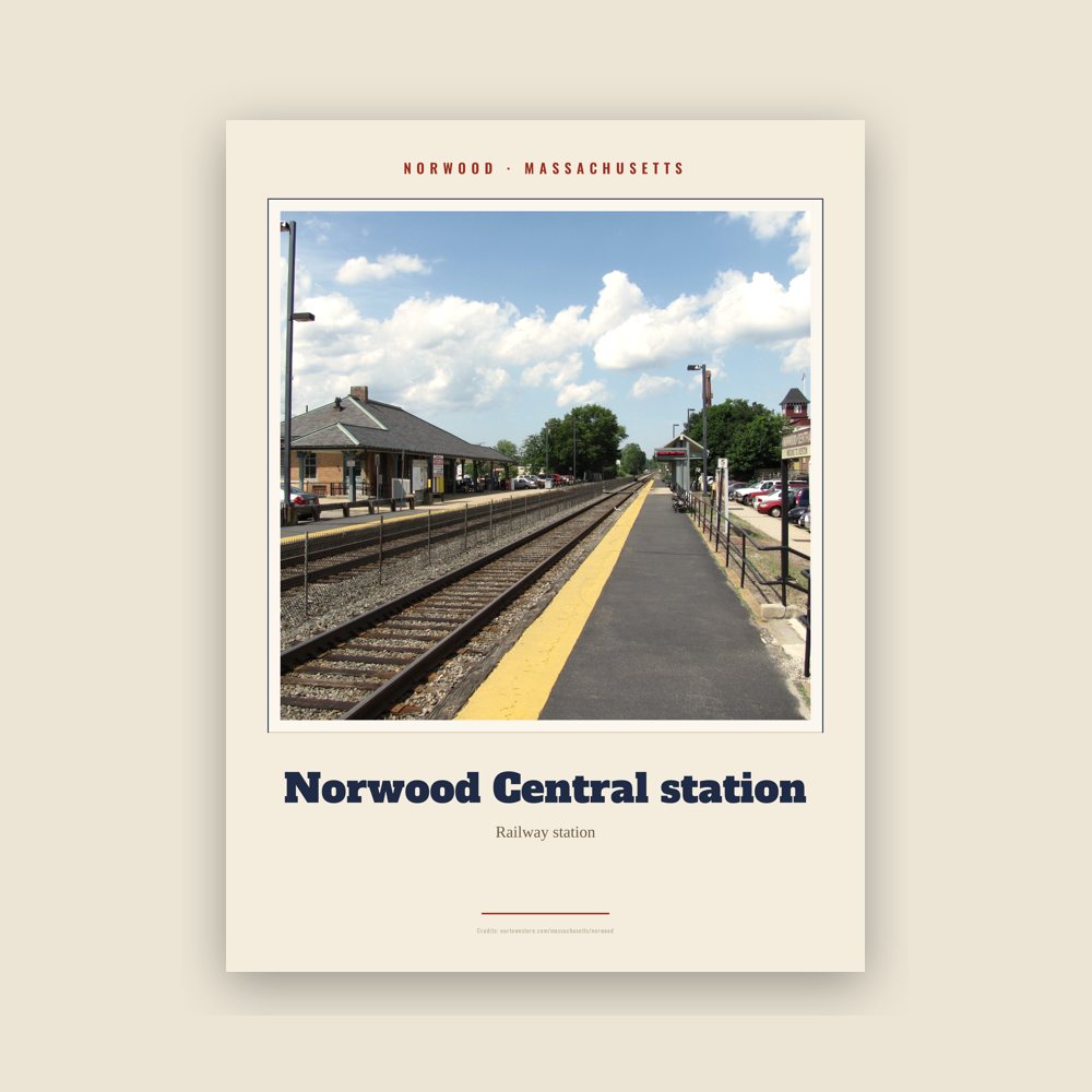 Norwood Norwood Central station Landmark Print