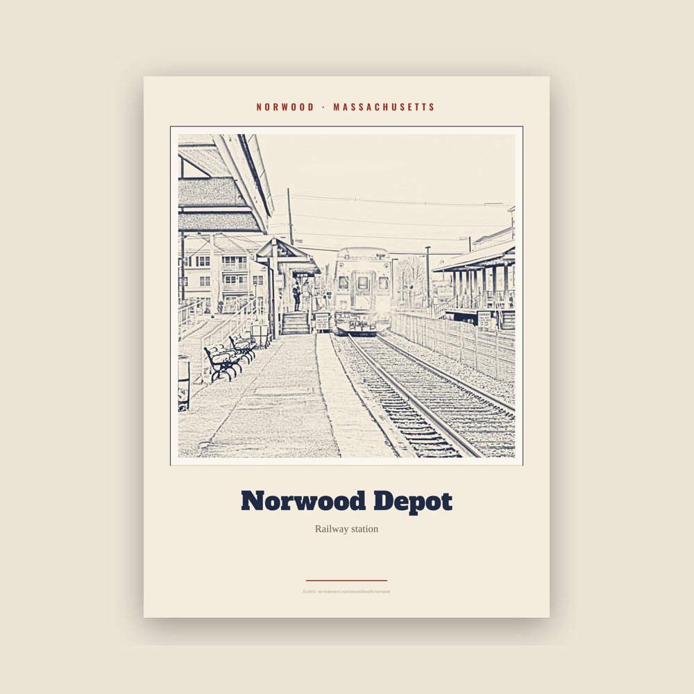Norwood Norwood Depot Landmark Print