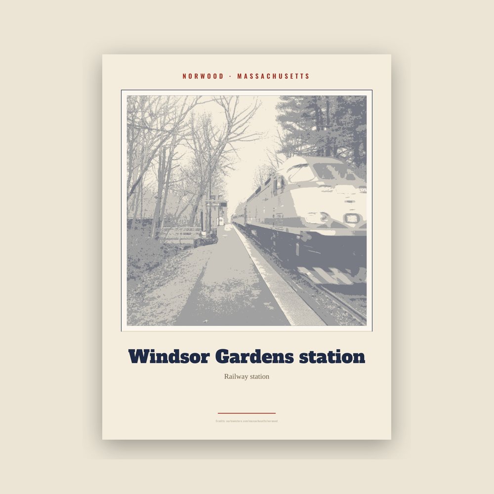 Norwood Windsor Gardens station Landmark Print