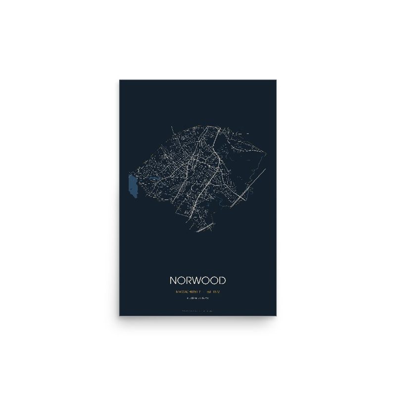 Norwood Street Map Poster · Midnight