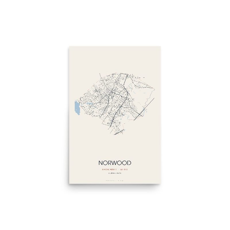 Norwood Street Map Poster · Linen