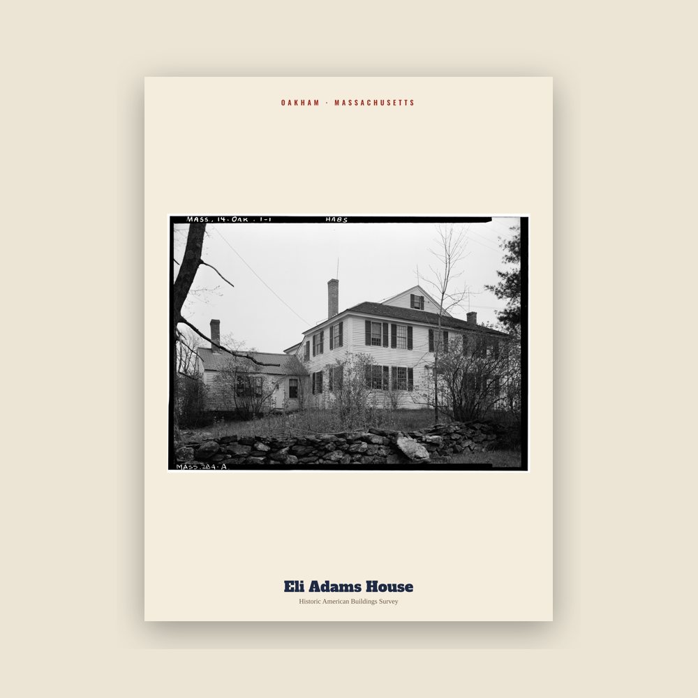 Oakham Eli Adams House Archive Print