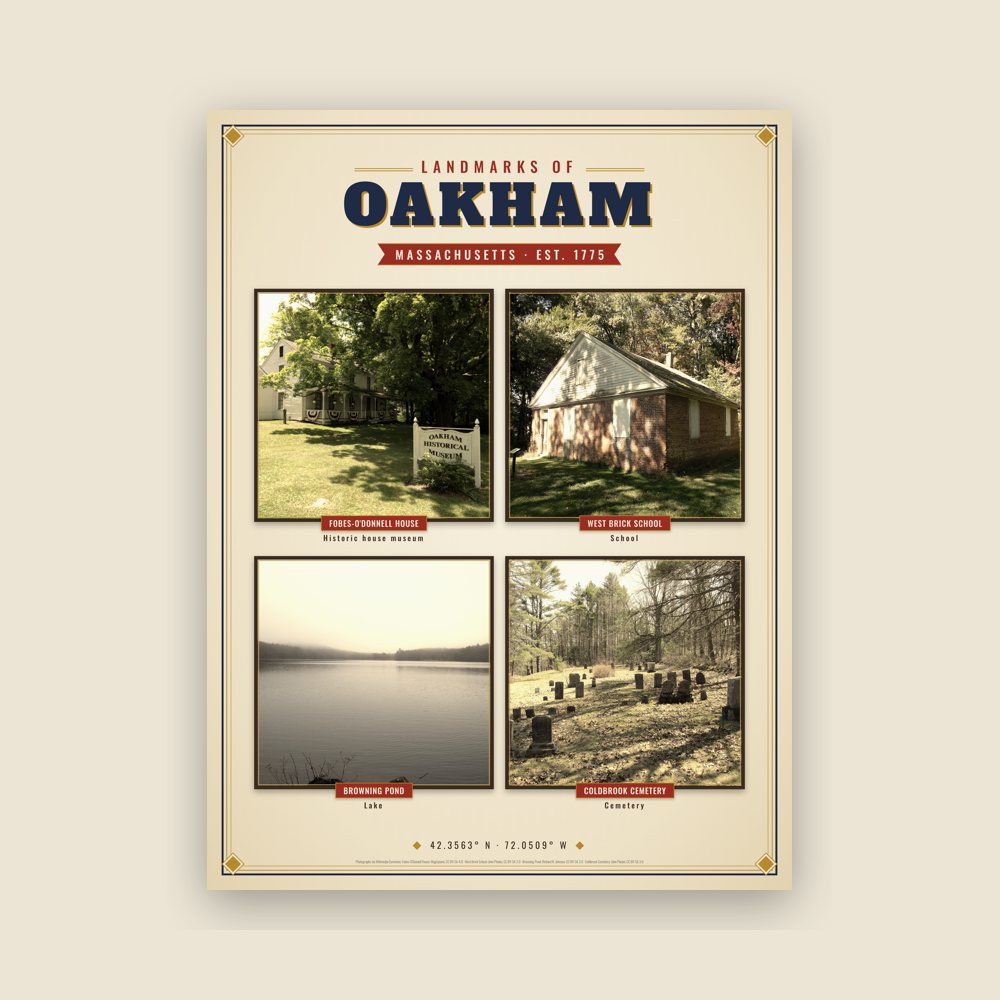 Oakham Landmarks Photo Poster