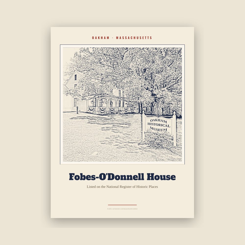 Oakham Fobes-O'Donnell House Landmark Print