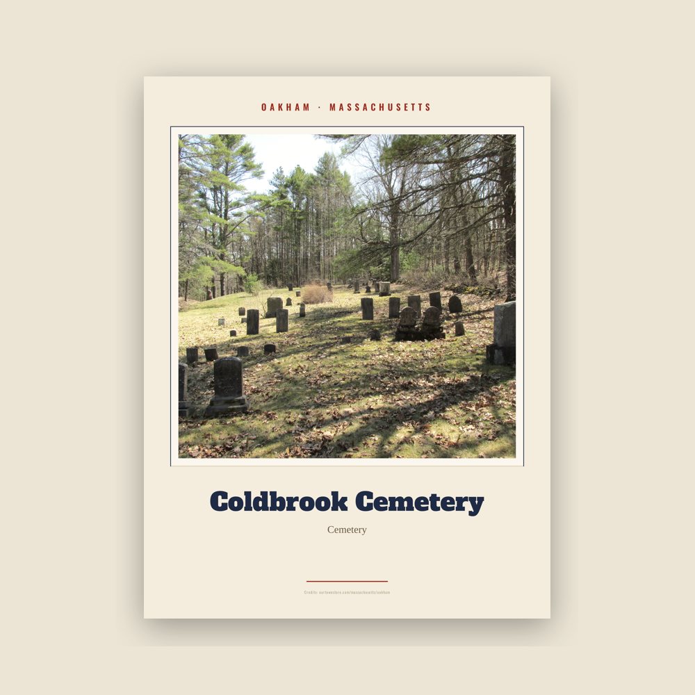 Oakham Coldbrook Cemetery Landmark Print