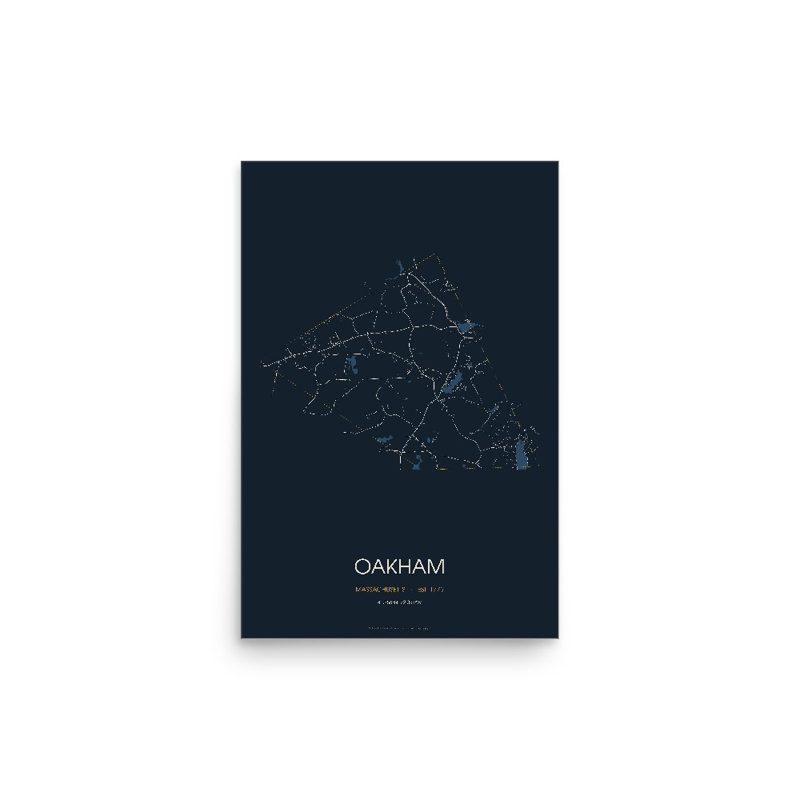 Oakham Street Map Poster · Midnight
