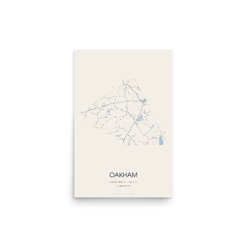 Oakham Street Map Poster · Linen