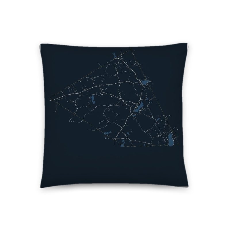 Oakham Map Throw Pillow