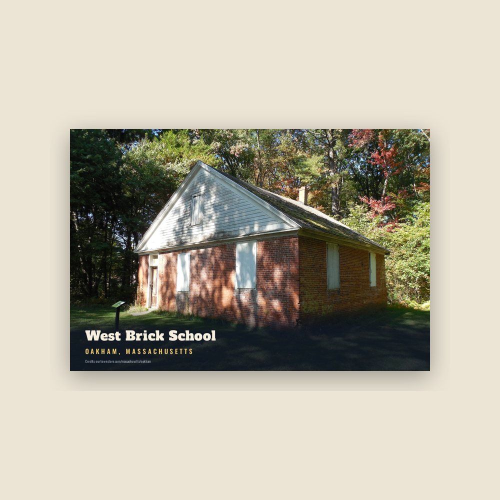 Oakham West Brick School Postcard