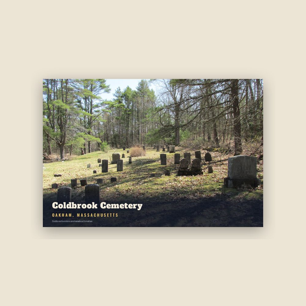 Oakham Coldbrook Cemetery Postcard