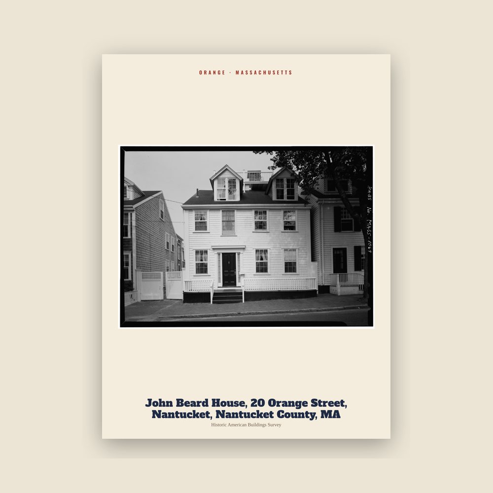 Orange John Beard House, 20 Orange Street, Nantucket, Nantucket County, MA Archive Print
