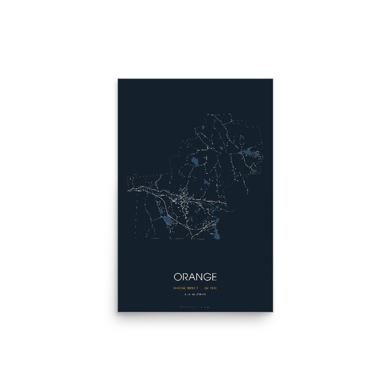 Orange Street Map Poster · Midnight