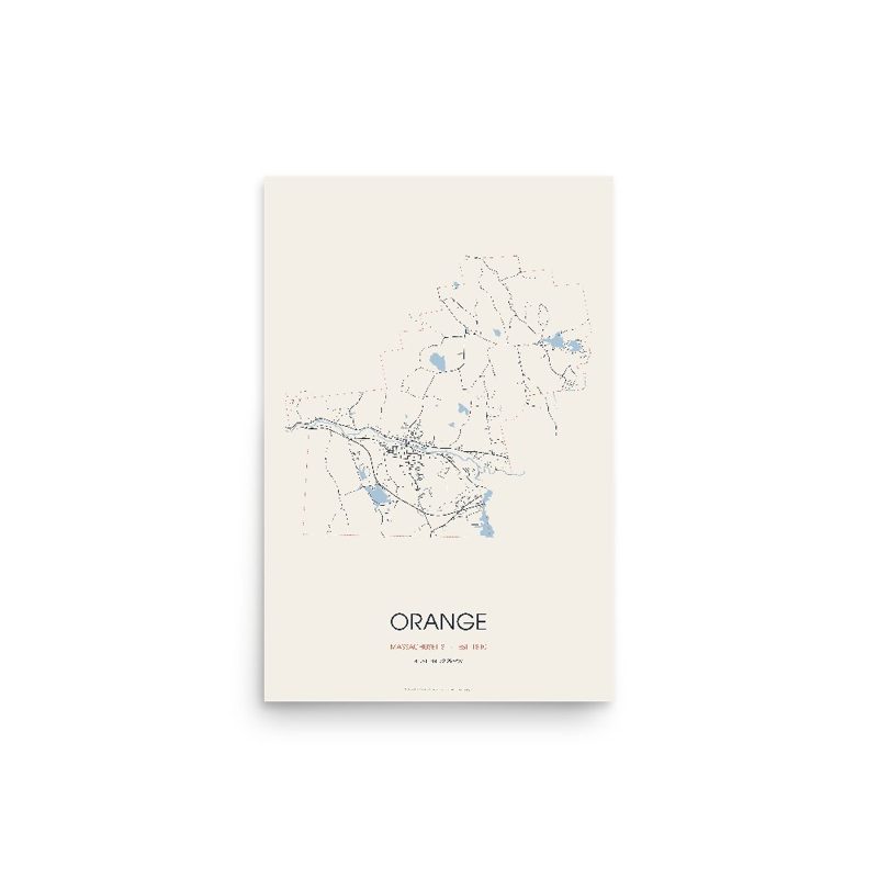 Orange Street Map Poster · Linen
