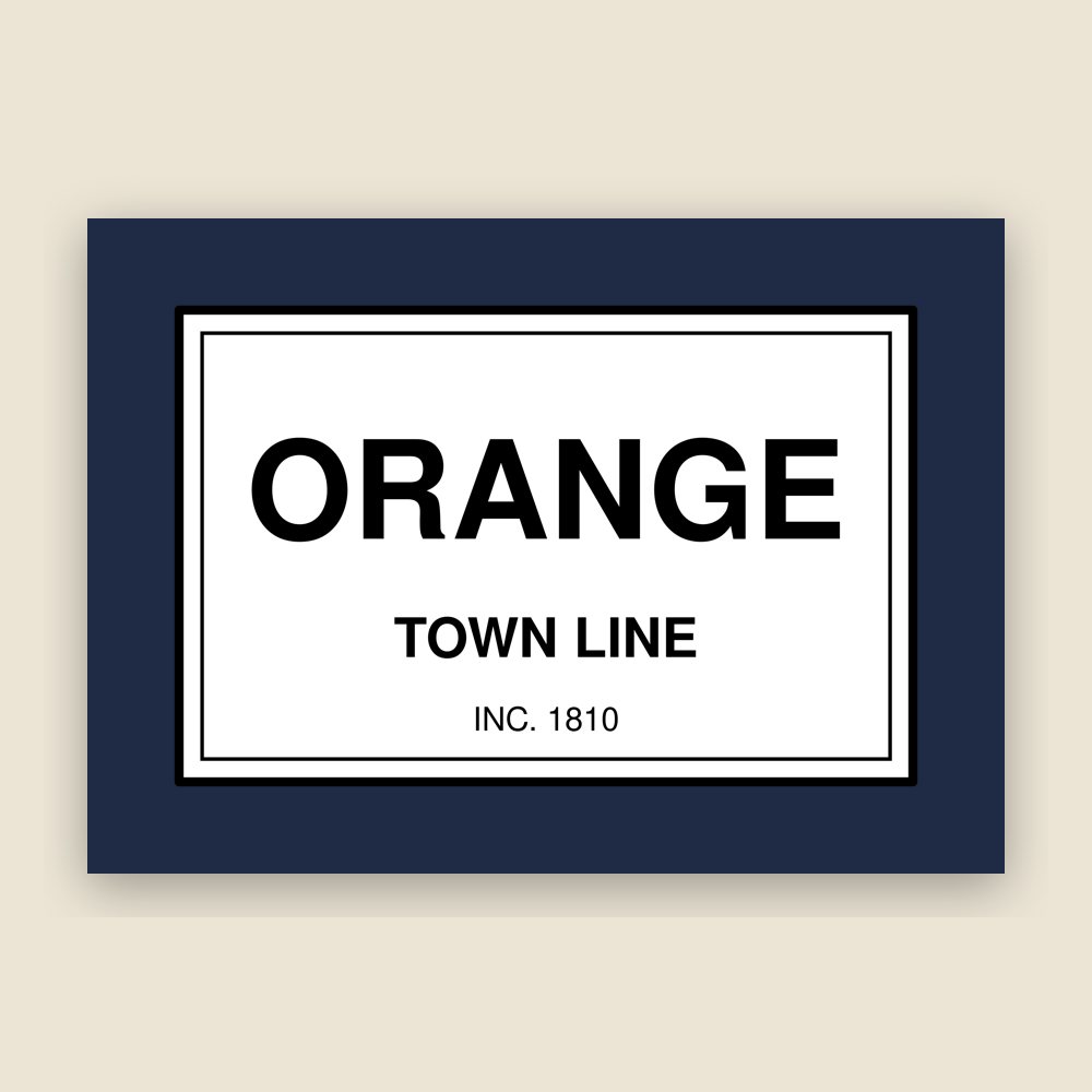 Orange Town Line Mug