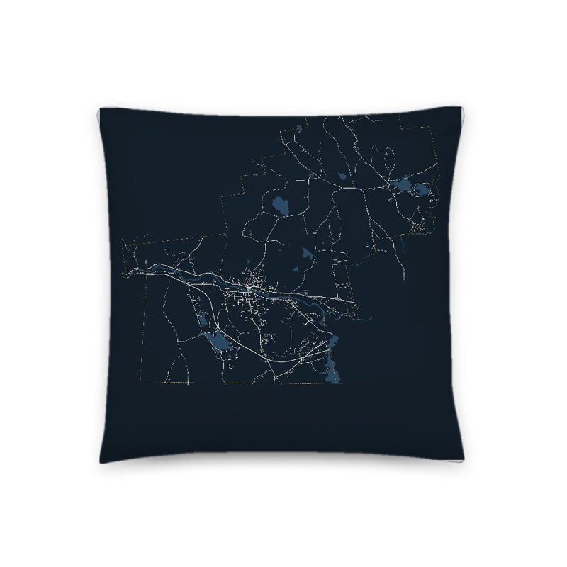 Orange Map Throw Pillow