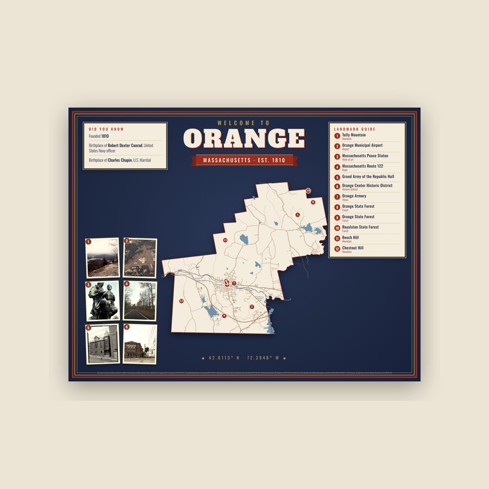 Orange Map Placemat