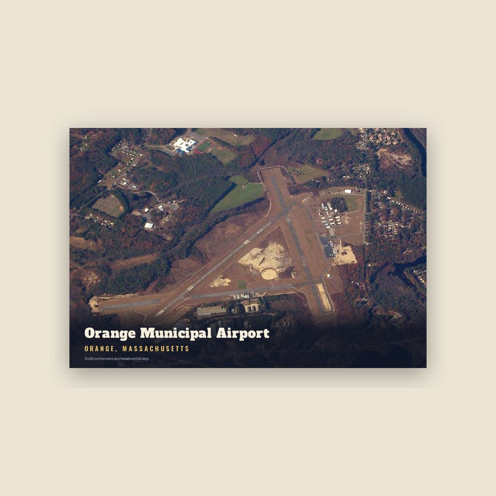 Orange Orange Municipal Airport Postcard