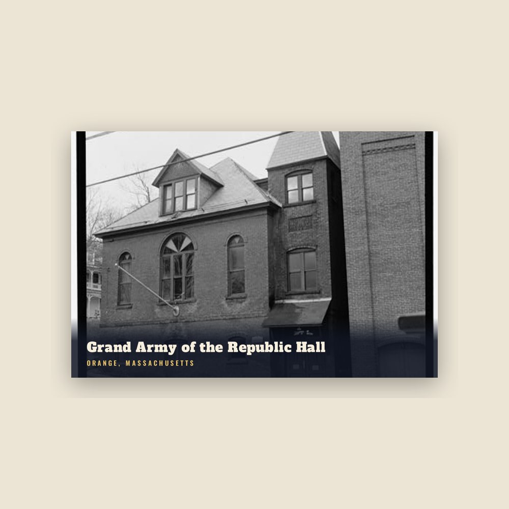 Orange Grand Army of the Republic Hall Postcard