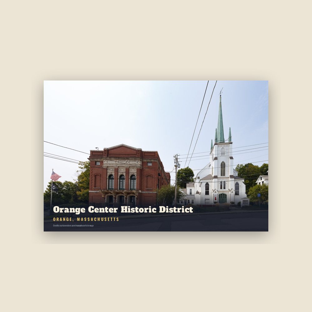 Orange Orange Center Historic District Postcard