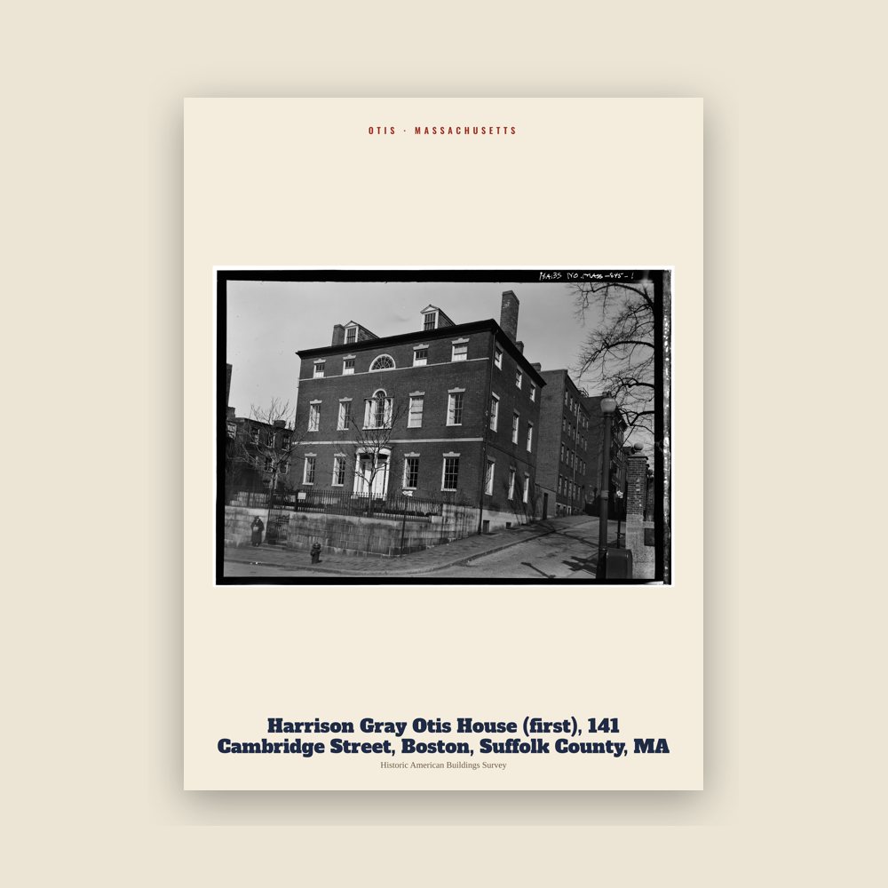 Otis Harrison Gray Otis House (first), 141 Cambridge Street, Boston, Suffolk County, MA Archive Print