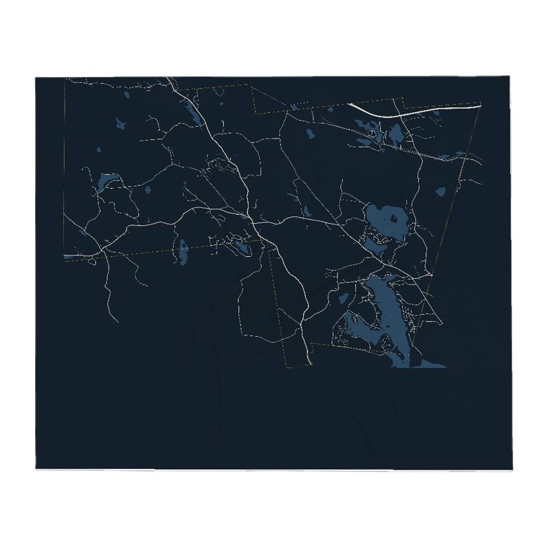 Otis Street Map Throw Blanket
