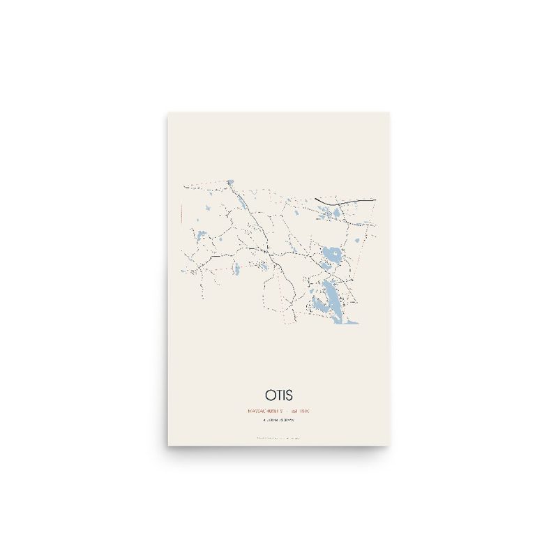 Otis Street Map Poster · Linen