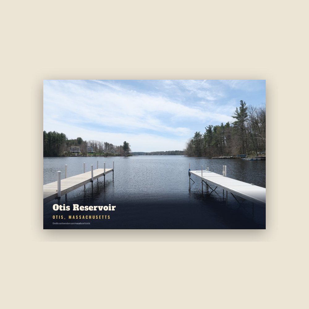 Otis Otis Reservoir Postcard
