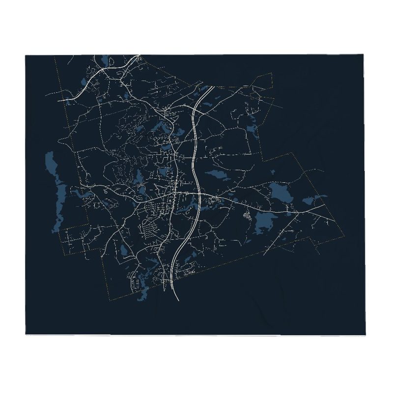 Oxford Street Map Throw Blanket
