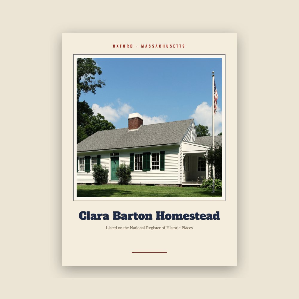 Oxford Clara Barton Homestead Landmark Print
